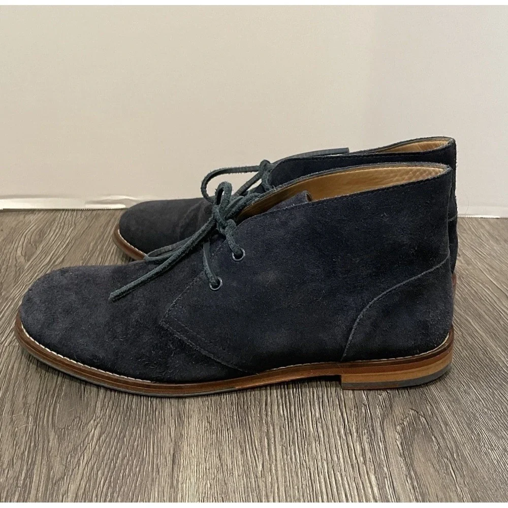 Austen Heller Shoes Chukka Men's Size 9 Blue Suede Leather‎ Lace Up Boots